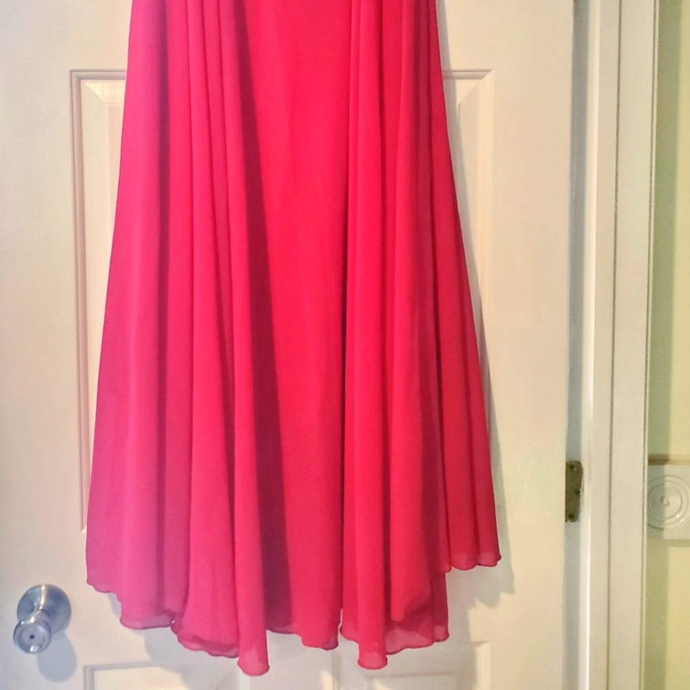 Chicwish Timeless Favorite Chiffon Maxi Skirt in Magenta